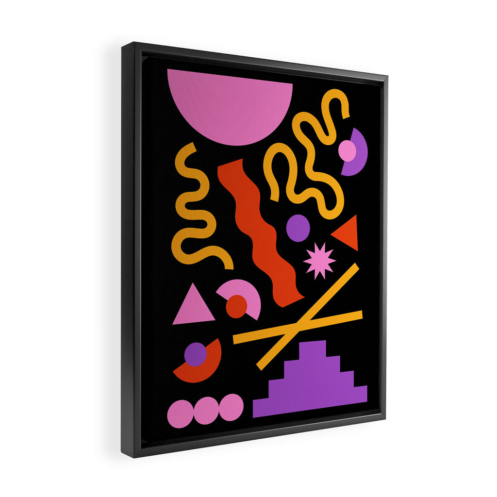 Purple ramen Framed Canvas Print Gallery Image 2
