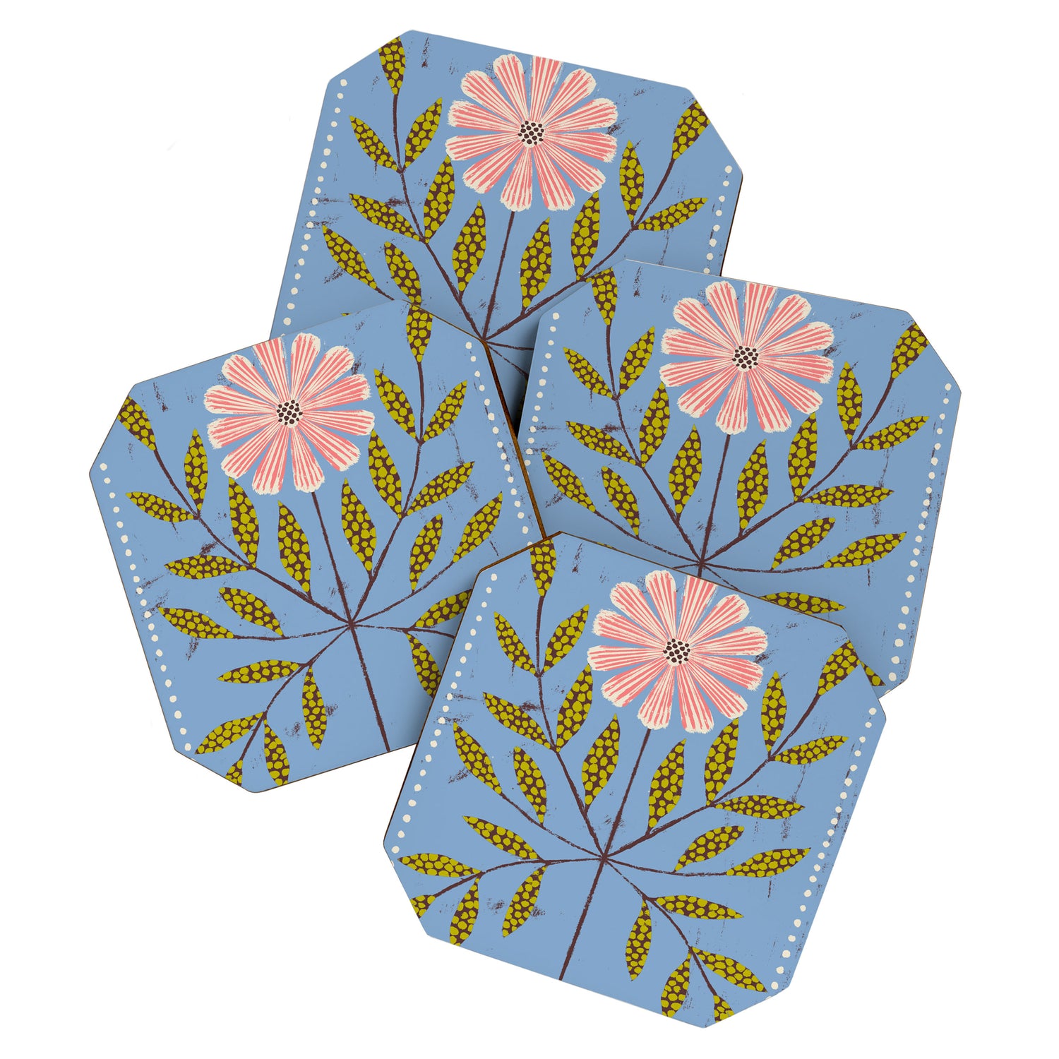 Blue Daisy Tile Coaster Gallery Image 1