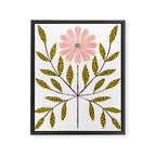 Blue Daisy Tile Framed Canvas Print Gallery Image 6