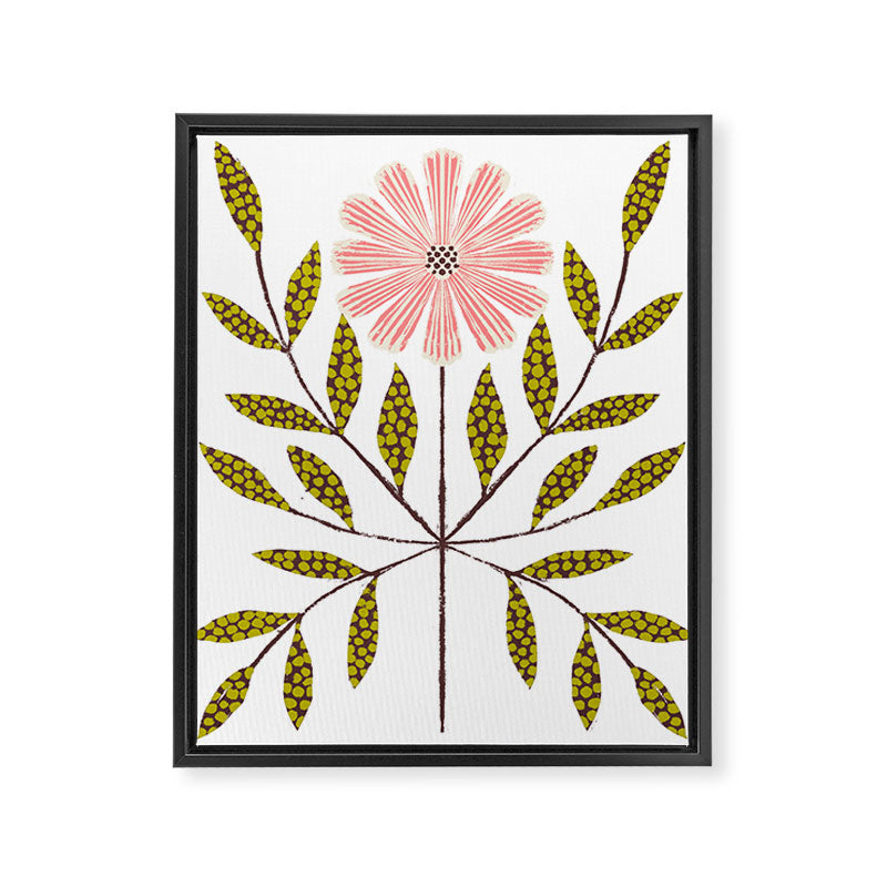 Blue Daisy Tile Framed Canvas Print Gallery Image 6