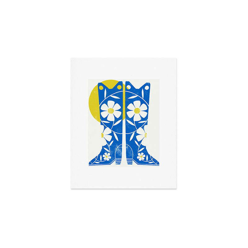 Daisy Boots Art Print Gallery Image 1