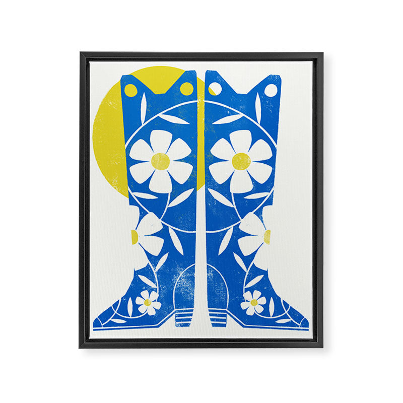 Daisy Boots Framed Canvas Print Gallery Image 6