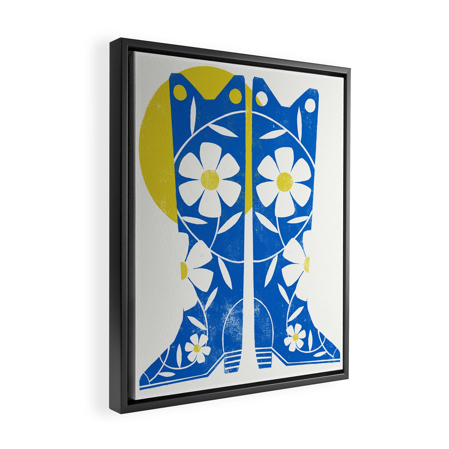 Daisy Boots Framed Canvas Print Gallery Image 2