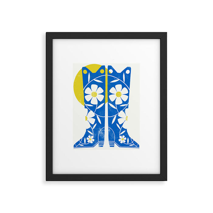 Daisy Boots Framed Art Print Gallery Image 1