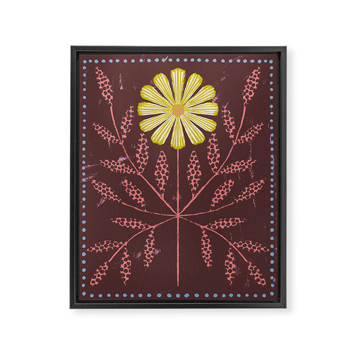 Daisy Tile Framed Canvas Print Gallery Image 1