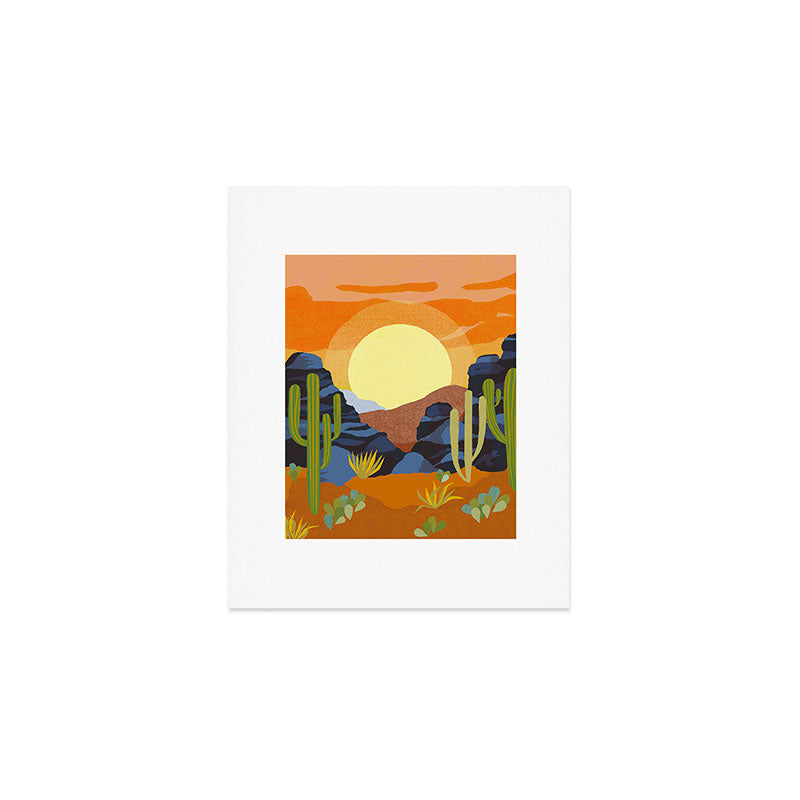 Desert Sunset Art Print Gallery Image 1