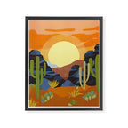 Desert Sunset Framed Canvas Print Gallery Image 6