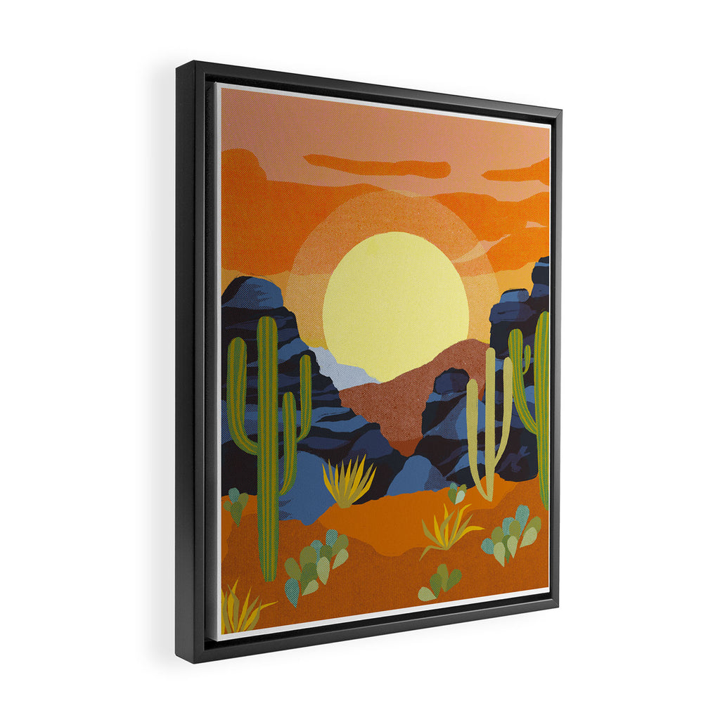 Desert Sunset Framed Canvas Print Gallery Image 2