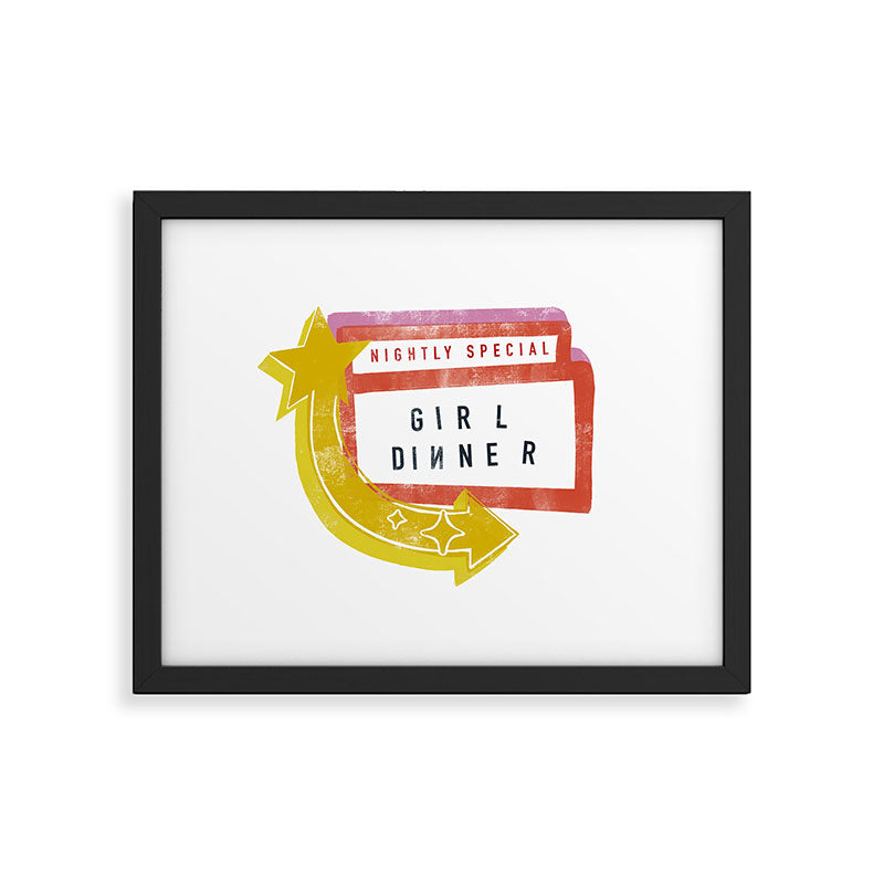 Girl Dinner Framed Art Print Gallery Image 5