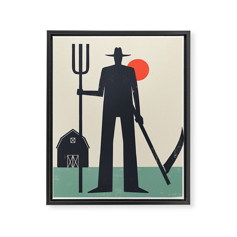 Graphic Hallows Farmer Framed Canvas Print Gallery Image 6