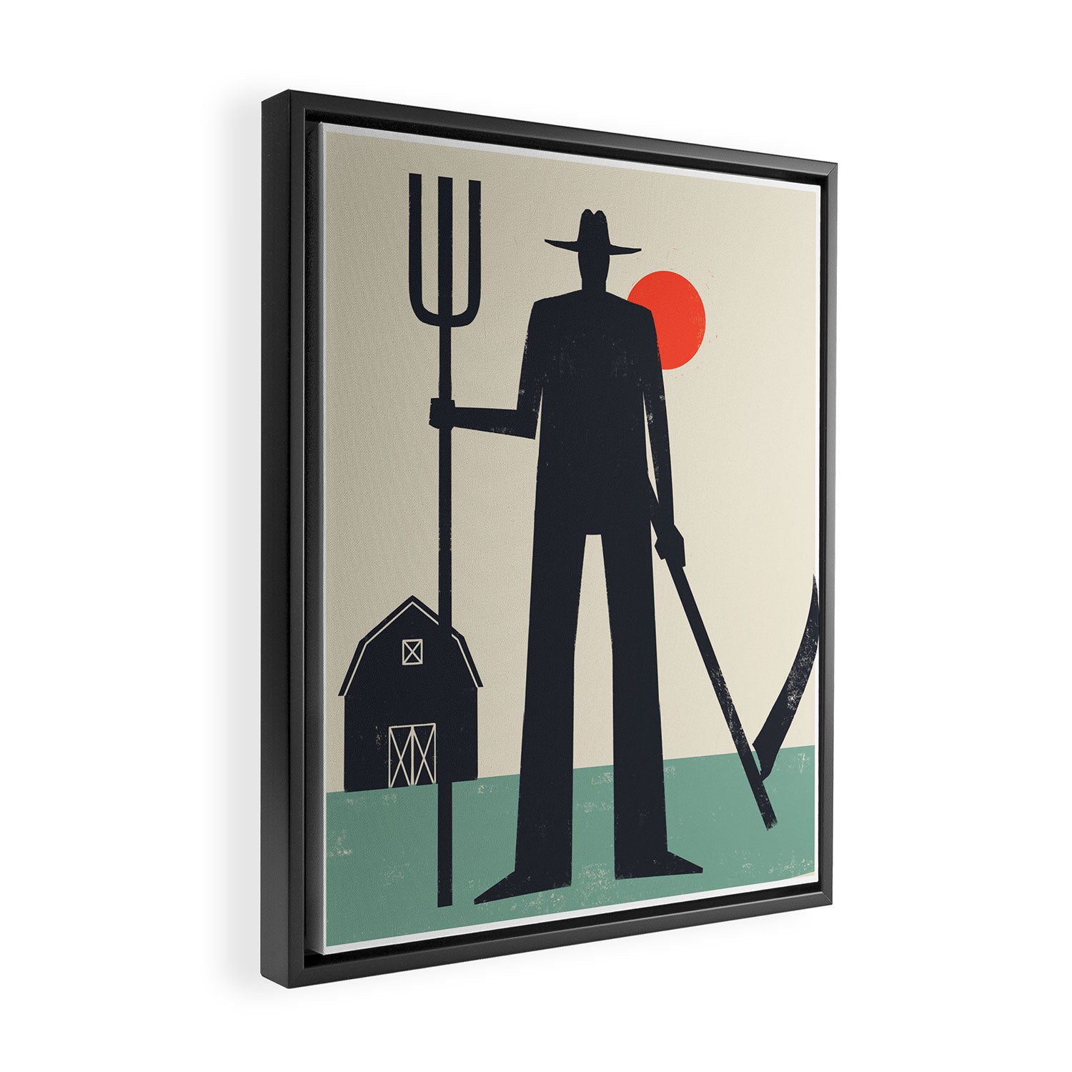 Graphic Hallows Farmer Framed Canvas Print Gallery Image 2