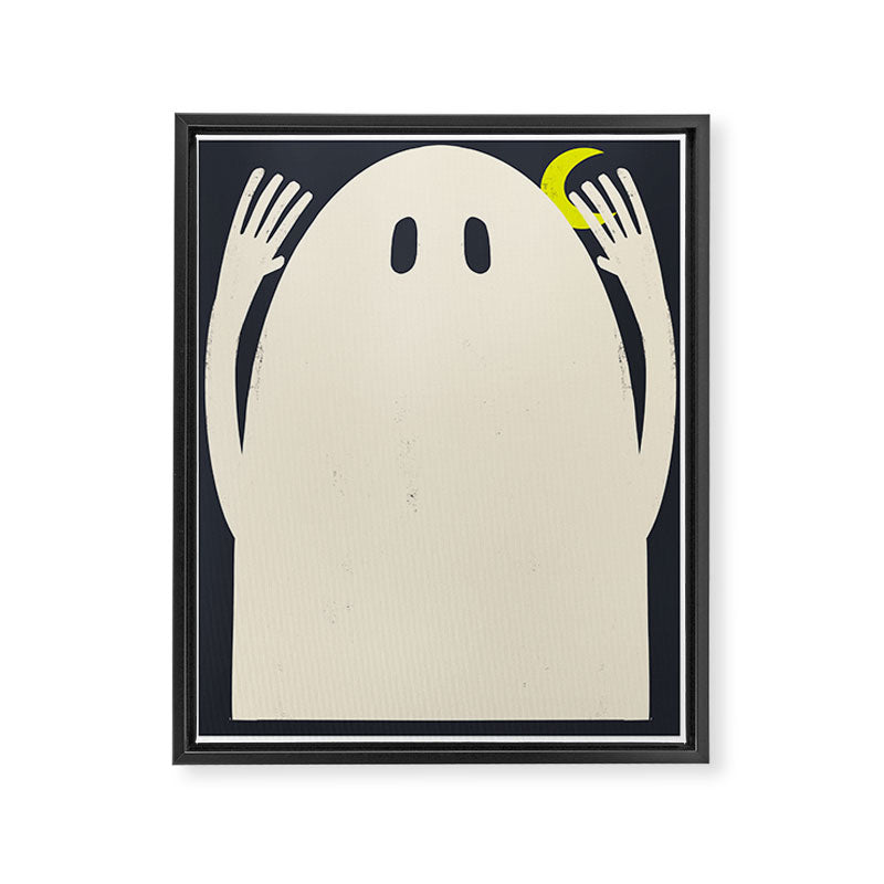 Graphic Hallows Ghost Framed Canvas Print Gallery Image 6
