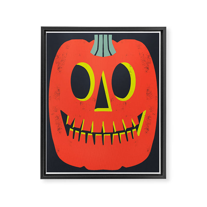 Graphic Hallows Pumpkins Framed Canvas Print Gallery Image 1