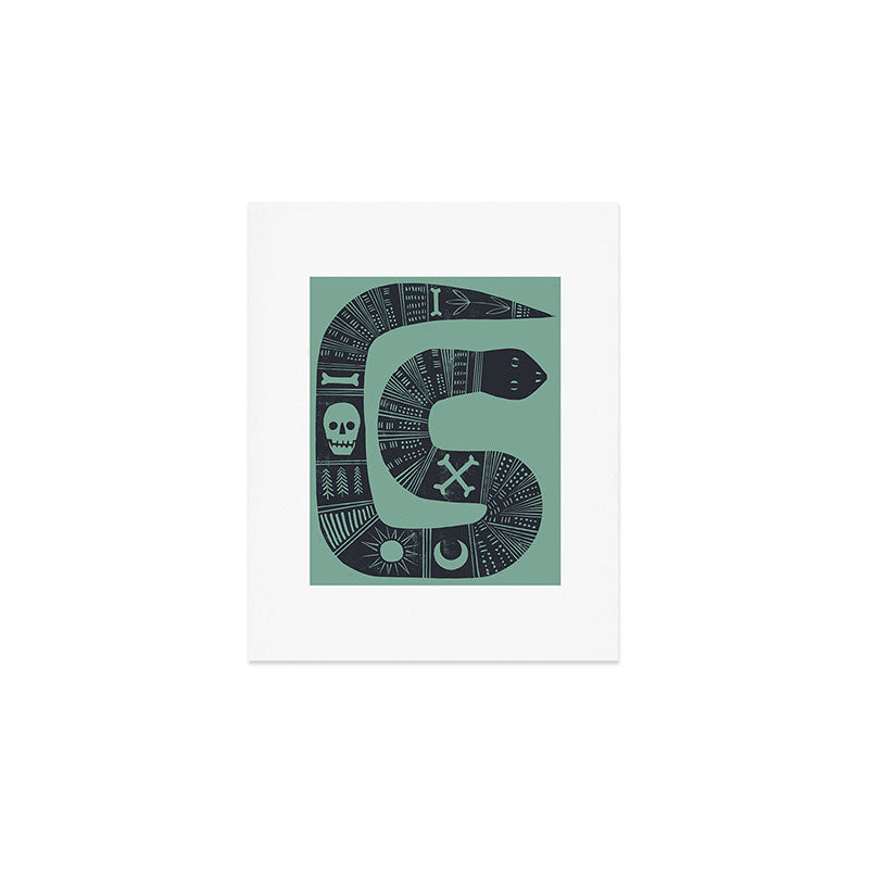 Graphic Hallows Snake Art Print Gallery Image 1