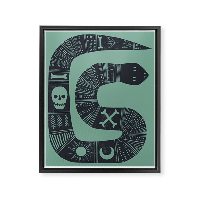Graphic Hallows Snake Framed Canvas Print Gallery Image 6