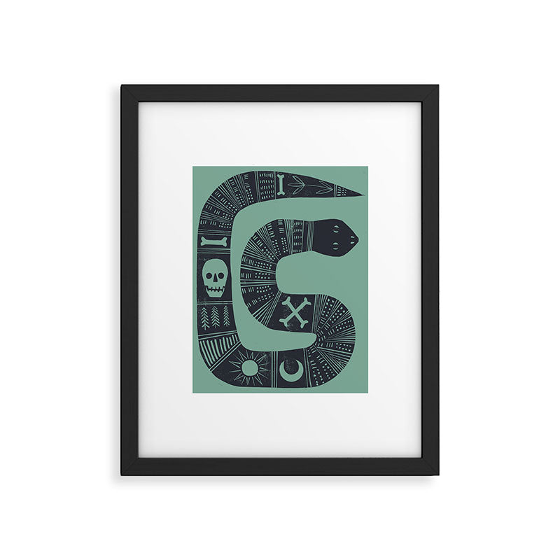 Graphic Hallows Snake Framed Art Print Gallery Image 5
