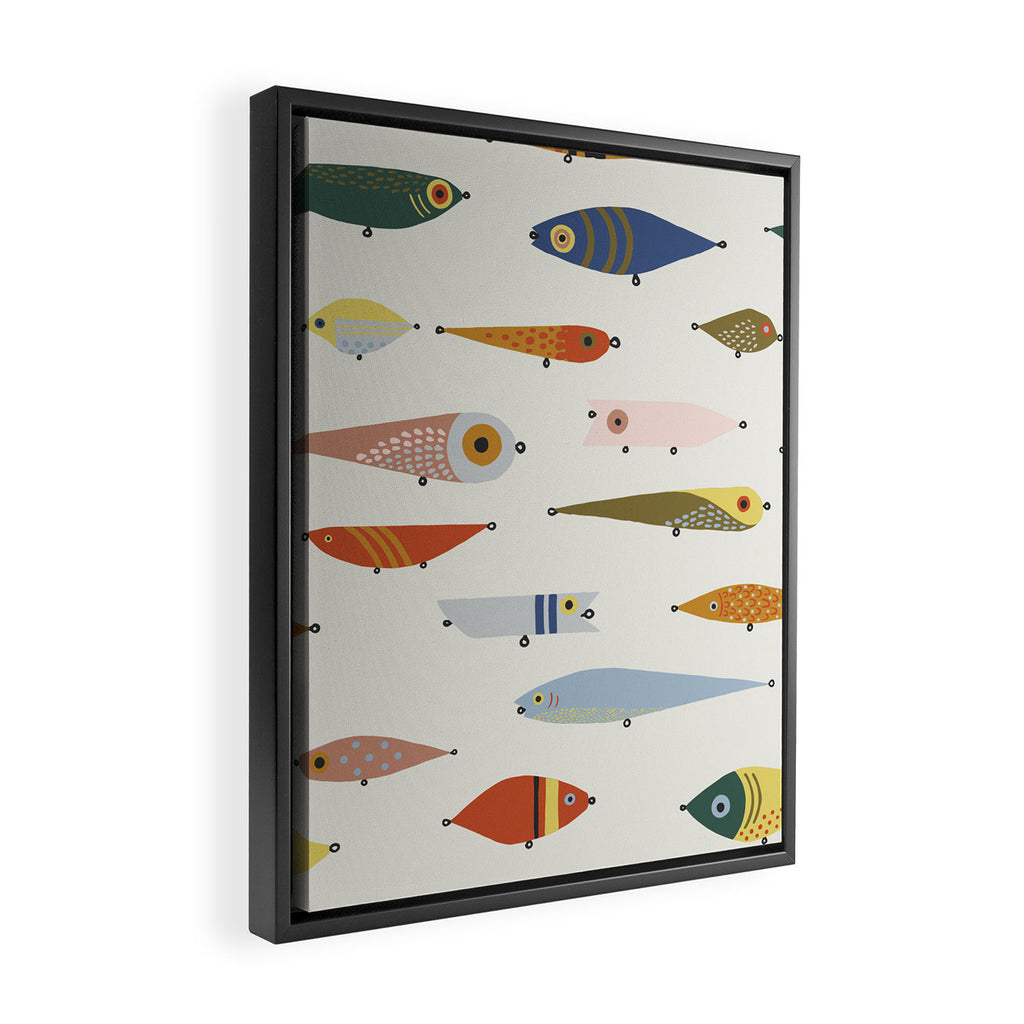 Lake House Lures Framed Canvas Print Gallery Image 2