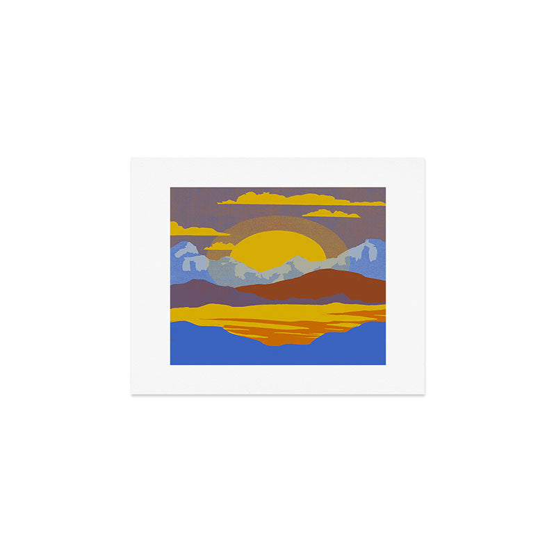 Mountain Sun Set Art Print Gallery Image 1