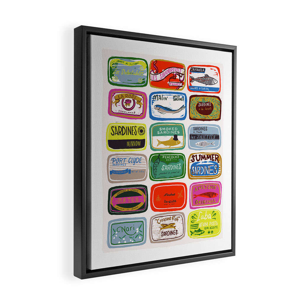 Sardine Tins Framed Canvas Print Gallery Image 2