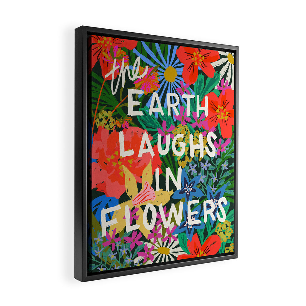 The Earth Laughs Framed Canvas Print Gallery Image 2