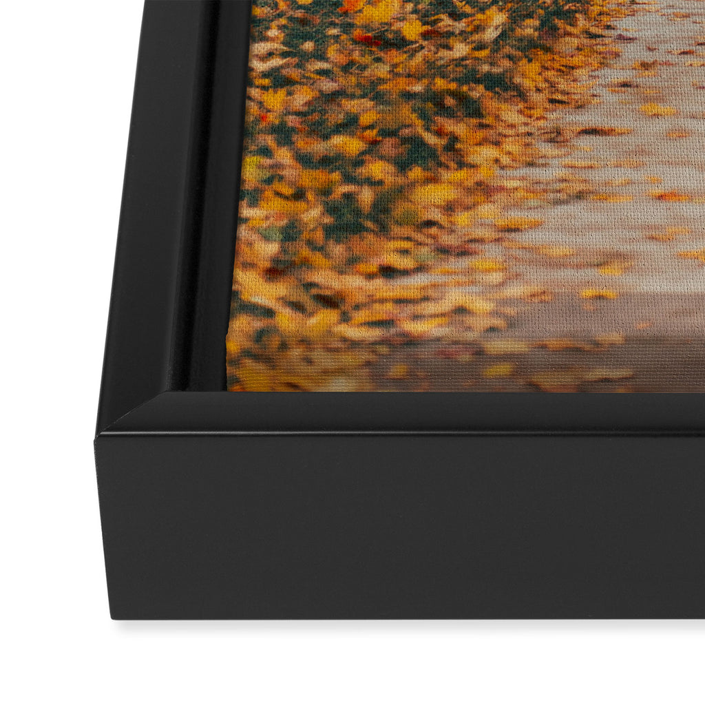 Autumn Sidewalk Framed Canvas Print Gallery Image 3