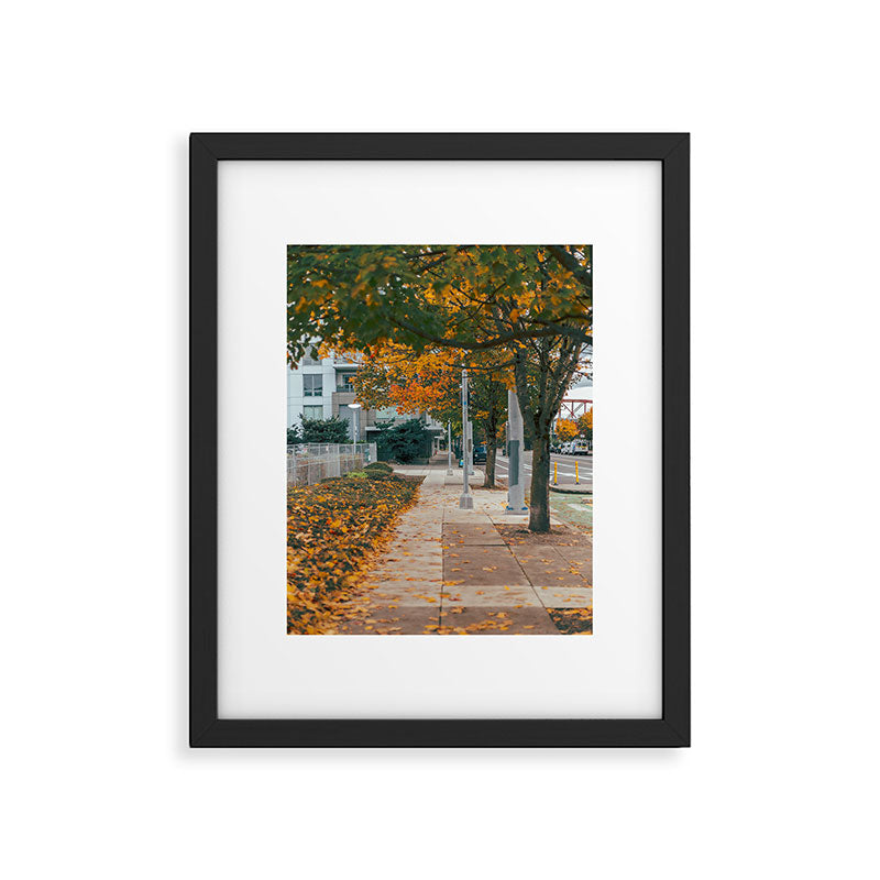 Autumn Sidewalk Framed Art Print Gallery Image 5