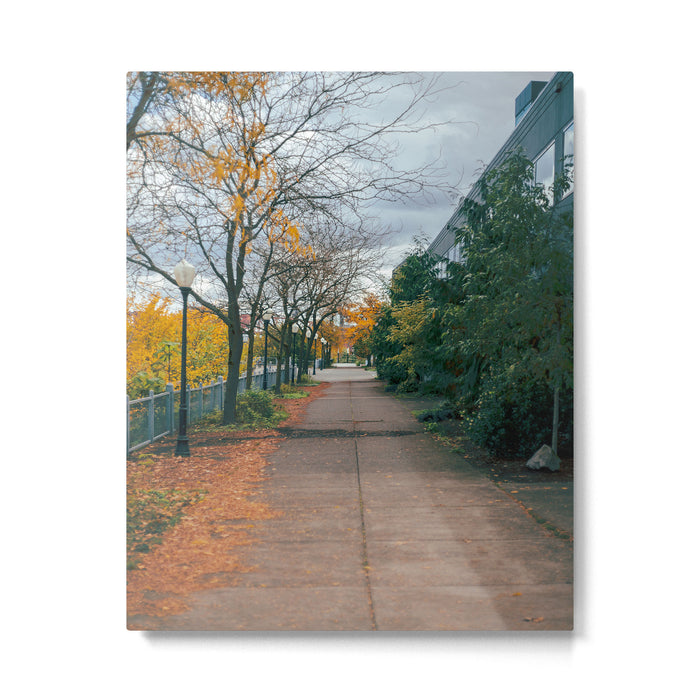 Autumn Sidewalk II Metal Print Gallery Image 1