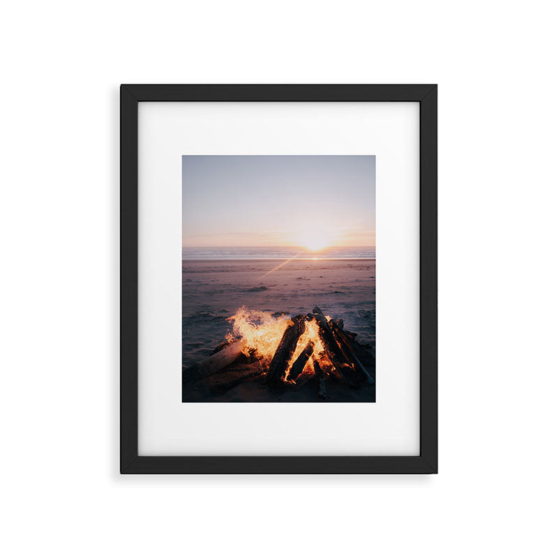 Beach Bonfire Framed Art Print Gallery Image 5
