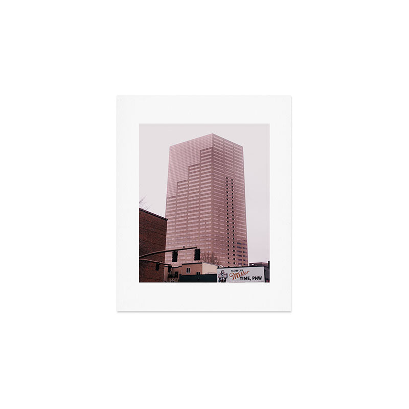 Big Pink Portland Art Print Gallery Image 1
