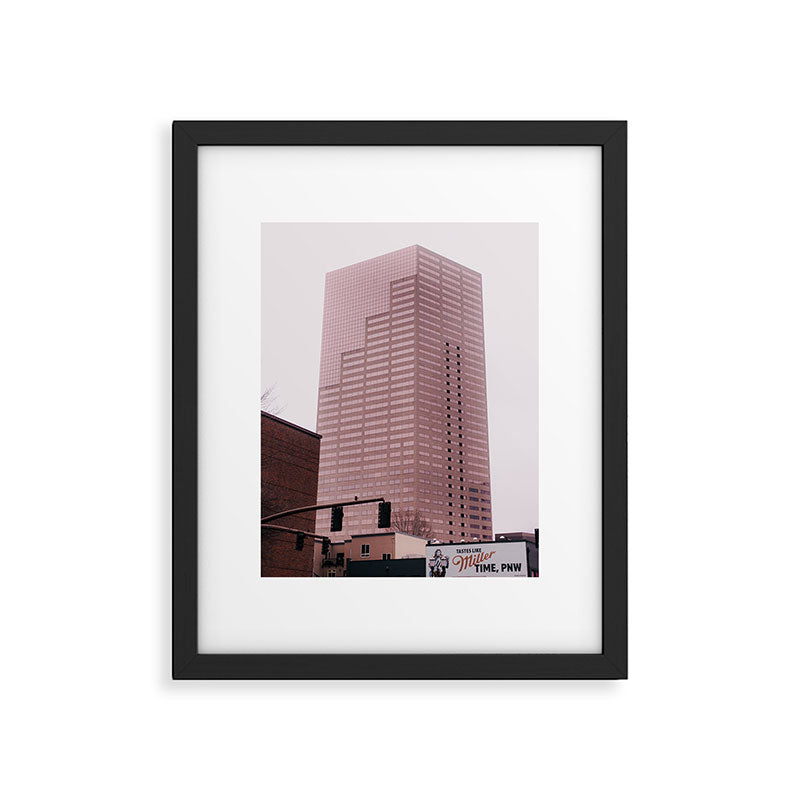 Big Pink Portland Framed Art Print Gallery Image 5