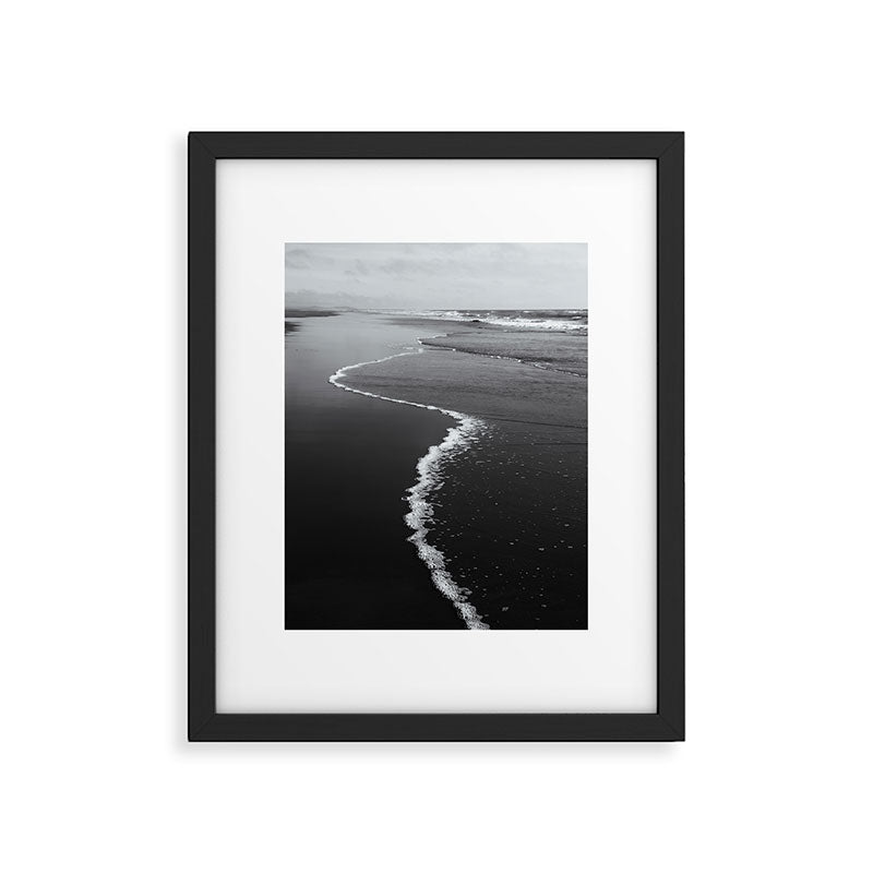 Black and White Shore Framed Art Print Gallery Image 5