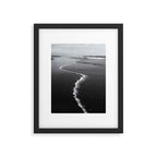 Black and White Shore Framed Art Print Gallery Image 5