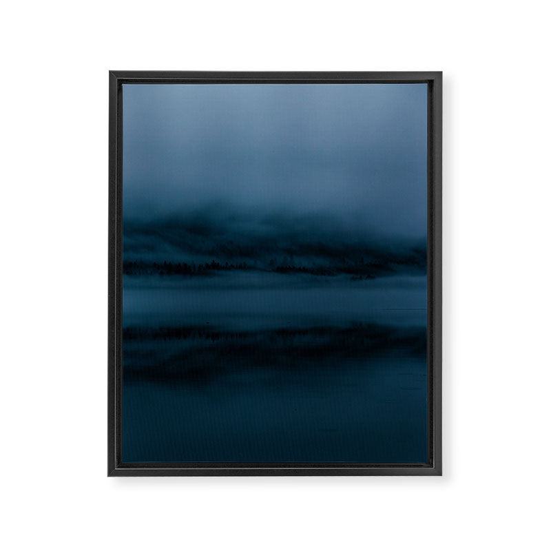 Blue Hour Lake Reflection Framed Canvas Print Gallery Image 6