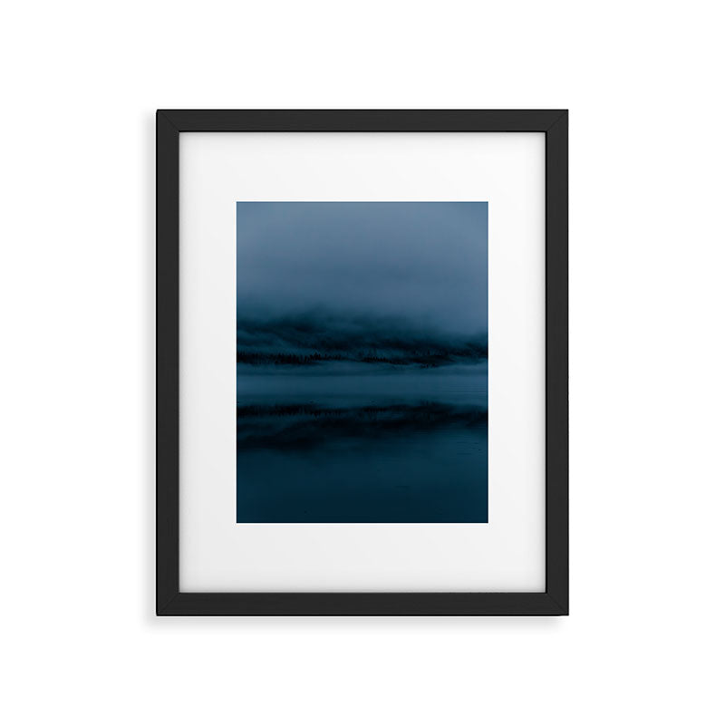 Blue Hour Lake Reflection Framed Art Print Gallery Image 5