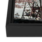 Cherry Blossoms Steel Bridge Portland Framed Canvas Print Gallery Image 3