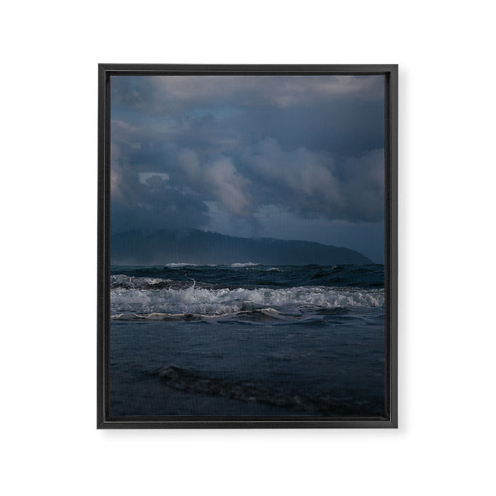 Dark Ocean Blues Framed Canvas Print Gallery Image 1