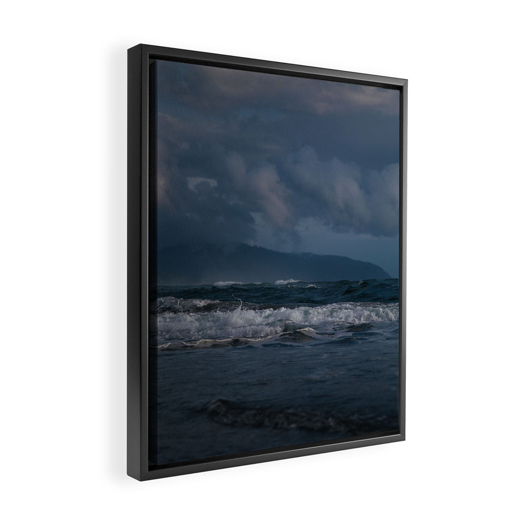 Dark Ocean Blues Framed Canvas Print Gallery Image 2