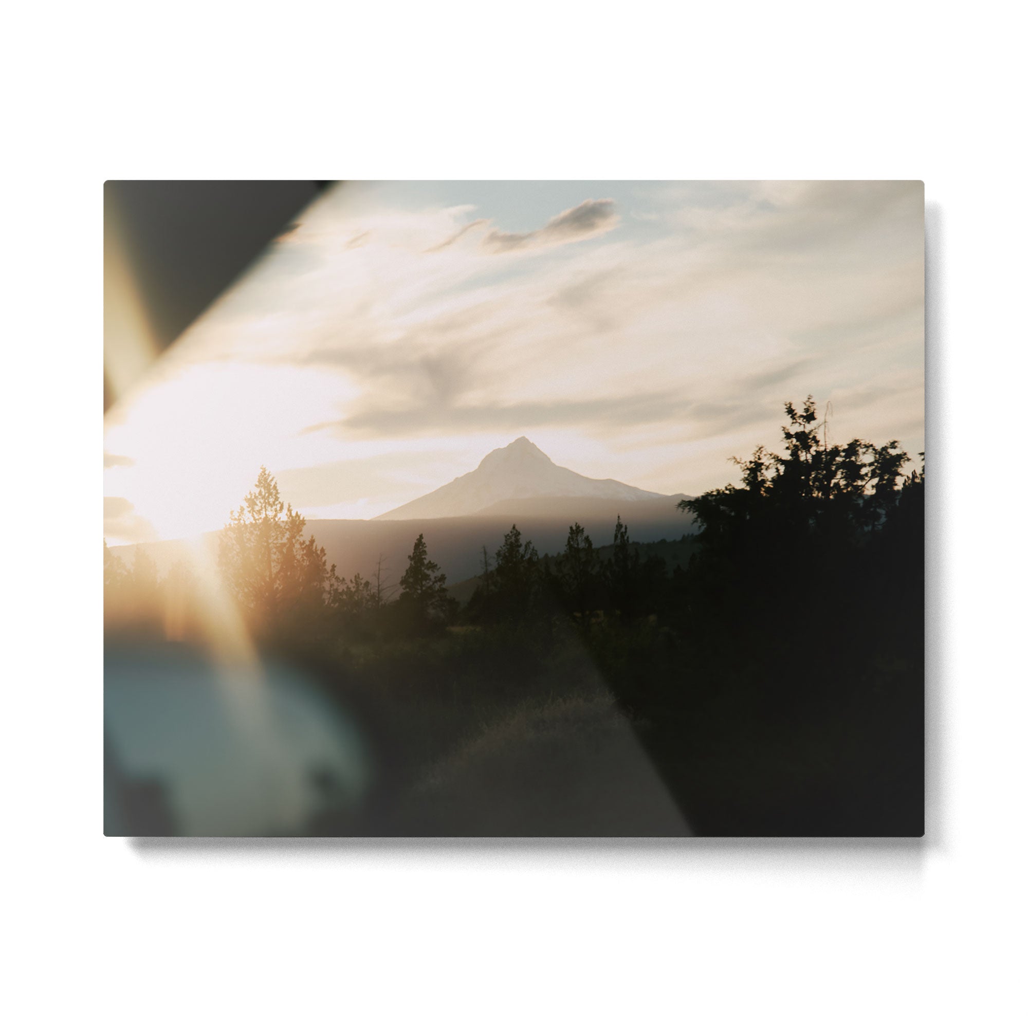 Driving by Mount Hood Metal Print Gallery Image 4