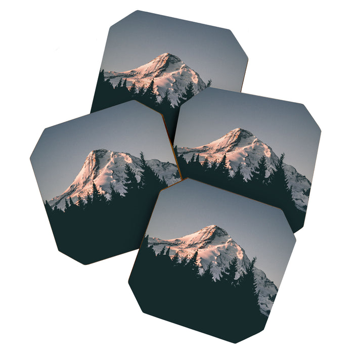 First Light on Mount Hood Coaster Gallery Image 1