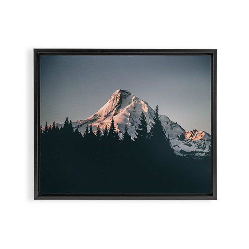 First Light on Mount Hood Framed Canvas Print Gallery Image 6