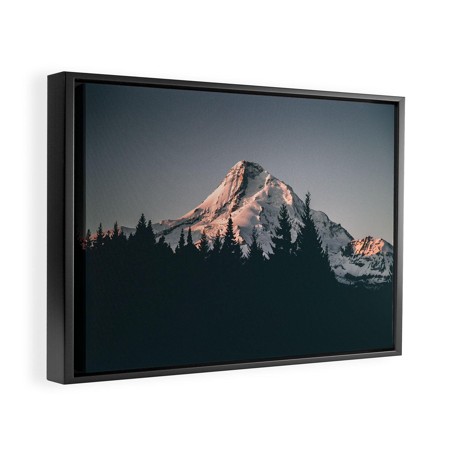 First Light on Mount Hood Framed Canvas Print Gallery Image 2