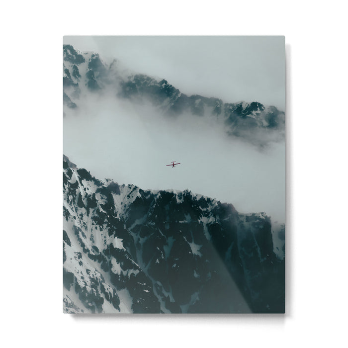 Flying Above Mountains Metal Print Gallery Image 1