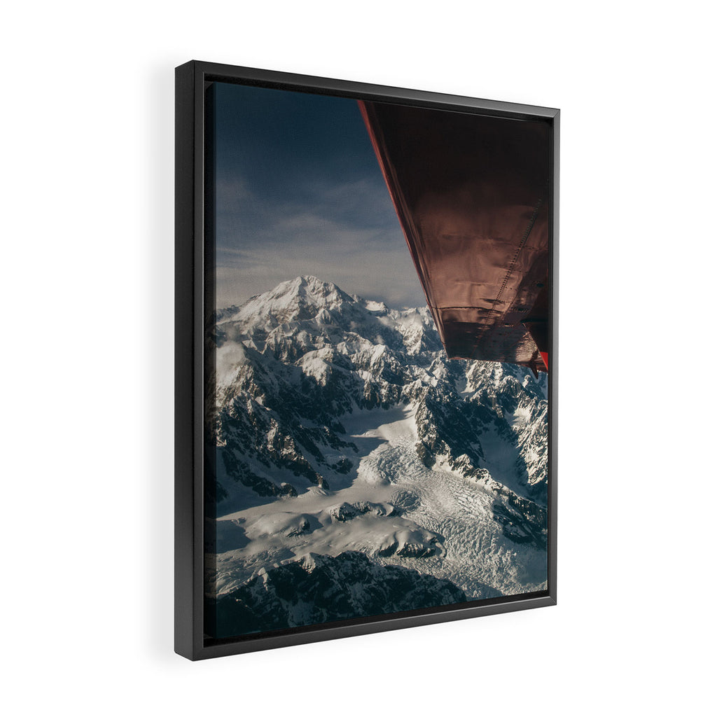 Flying Around Denali Framed Canvas Print Gallery Image 2