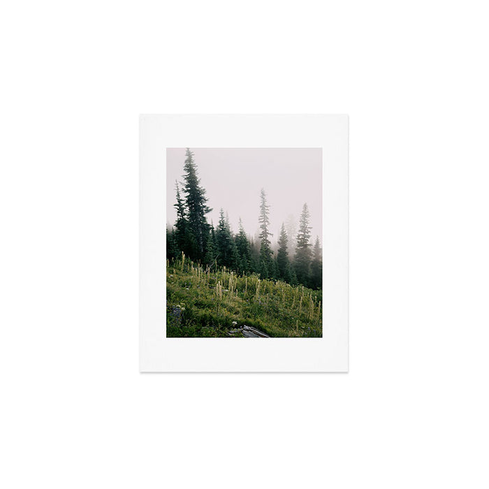 Foggy Green Forest Art Print Gallery Image 1