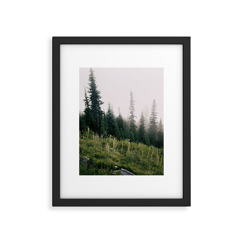 Foggy Green Forest Framed Art Print Gallery Image 5