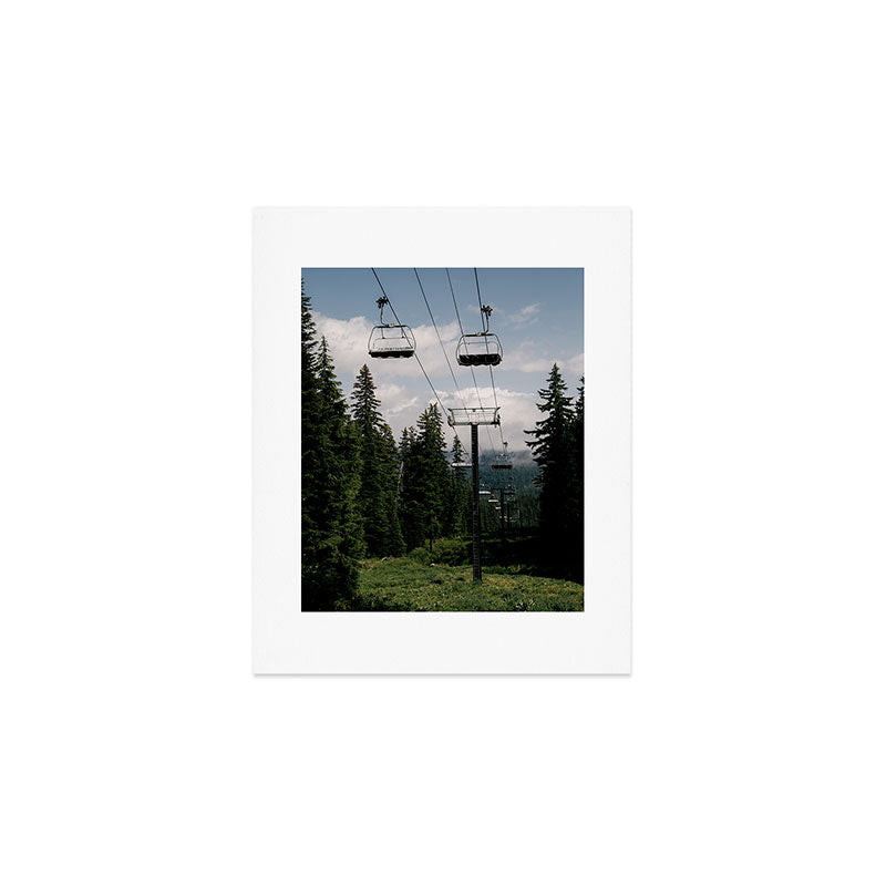 Forest Chairlift Art Print Gallery Image 1