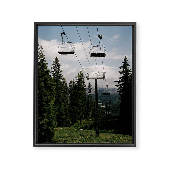 Forest Chairlift Framed Canvas Print Gallery Image 1