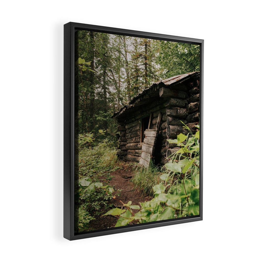 Forest Log Cabin Framed Canvas Print Gallery Image 2