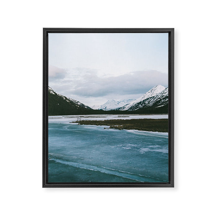Frozen Blues Framed Canvas Print Gallery Image 1