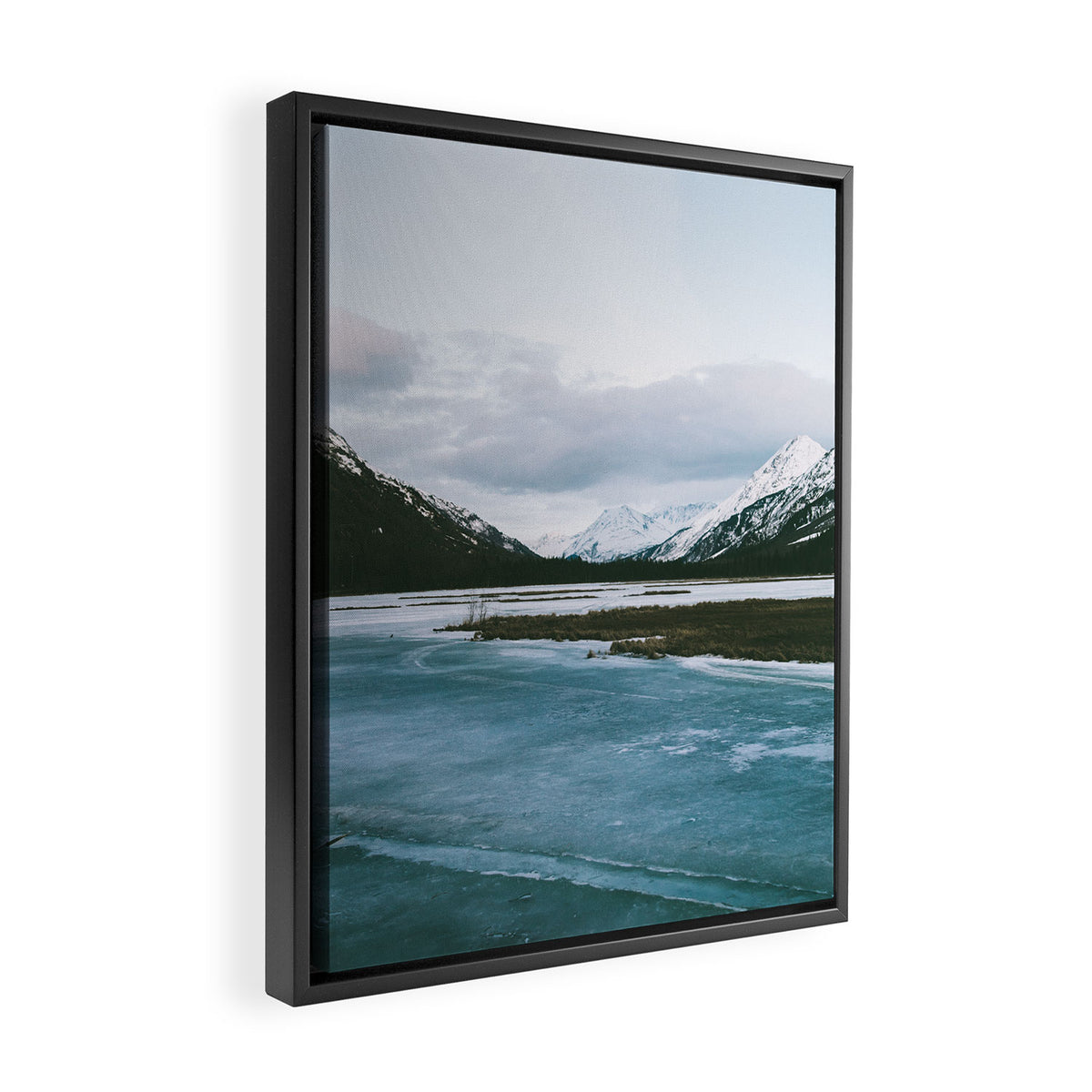 Frozen Blues Framed Canvas Print Gallery Image 2